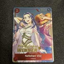 Nefeltari Vivi OP-03 Pre-Release Winner ST01-009 One Piece NEAR MINT!!! - Image 1