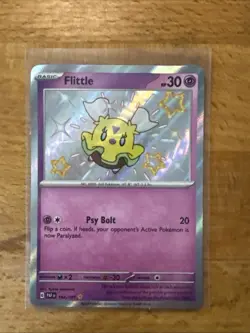 Pokemon TCG Paldean Fates Flittle 164/091 Shiny Holo Rare Card NM - Image 1
