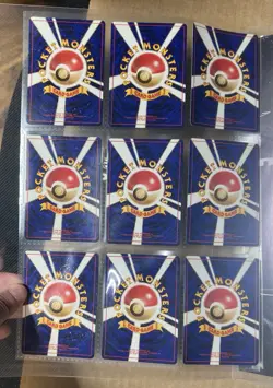 1999 POKEMON NEO GENESIS PREMIUM FILE 1 BINDER JAPANESE HOLO ORIGINAL 9 CARD SET - Image 4