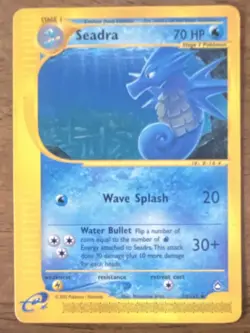 Pokemon Seadra Aquapolis 058/147 Regular Uncommon 2002 English TCG Card - Image 1