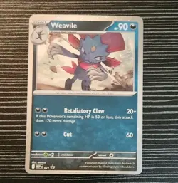 Pokemon- Phantasmal Flames- Weavile MEP 021- Black Star Promo Card - Image 1