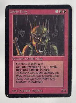 Goblin King Alpha HP Heavy Play MTG Magic The Gathering A - Image 1