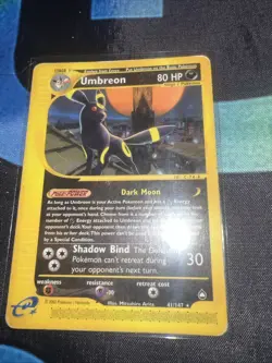 Pokemon TCG 2002 Umbreon Aquapolis 41/147 Non Holo Rare Card regular E-reader - Image 1