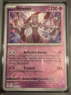 Mewtwo - English 151 Reverse Holo Pokemon TCG Card #150/165 - PSA 10 GEM MINT! - Image 3