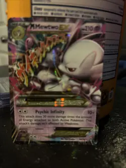 Pokemon M Mega Mewtwo EX Ultra Rare Holo TCG Card 64/162 XY Breakthrough - Image 1