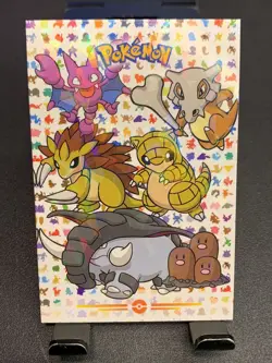 2024 Pokemon Card Database 2: Sandslash, Cubone, Dugtrio (Cracked Ice Holo) (NM) - Image 1