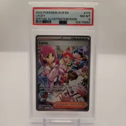 Pokemon Lacey Full Art 172/142 Stellar Crown SIR PSA 8 - Image 1
