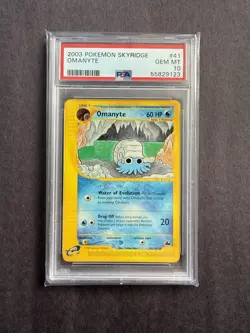 2003 Pokemon Skyridge Omanyte 41/144 PSA 10 Gem Mint - Image 1