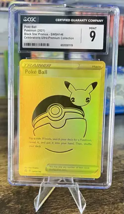 Pokemon TCG Poke Ball SWSH Black Star Promos SWSH146 Holo Promo - CGC 9 - Image 3