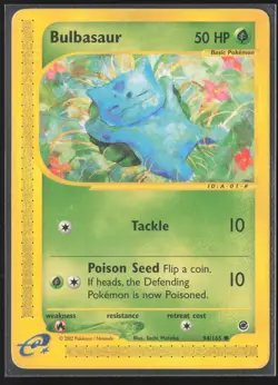 Bulbasaur 94/165 Expedition Base Set Pokemon TCG Regular Vintage WOTC 2002 - Image 1