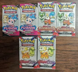 Lot x 6 Fun Packs Pokemon TCG Scarlet & Violet Paldea Evolved Fusion Strike NEW - Image 1