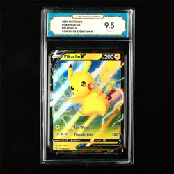 TQG 9.5 MINT+ 2021 Pokemon ENG Pikachu V 086/264 R - Image 1