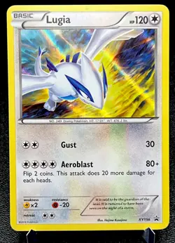 Lugia XY156 LP Ultra Rare Holo Black Star Pokemon Promo! - Image 1
