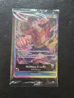 One Piece TCG 2nd Anniversary Promo Pack Sealed - Luffy P-043 & Trio Leader - Image 1