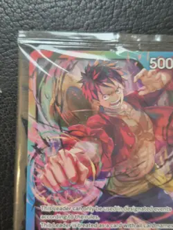 One Piece TCG 2nd Anniversary Promo Pack Sealed - Luffy P-043 & Trio Leader - Image 2