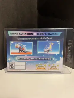 Pokemon Legandary SHINY KORAIDON MIRAIDON Gamestop Code Card Nintendo Switch NEW - Image 1