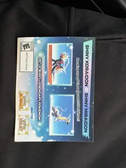 Pokemon-Gamestop Shiny Miraidon Koraidon Code NEW Unused Physical PROMO Card - Image 1