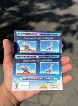 Shiny Koraidon & Miraidon Pokemon Scarlet Violet Code Card - Gamestop New - Image 2