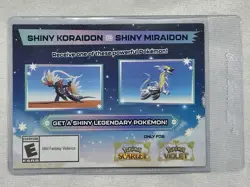 Pokemon Scarlet and Violet Shiny Koraidon Miraidon Gamestop Promo Card Code NEW - Image 1