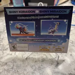 Pokemon-Gamestop Shiny Miraidon/Koraidon Code Unused Physical PROMO Card - Image 1