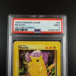 PSA 9 Pikachu 58/102 Pokemon Base Set 1999 Non Holo Graded Card - Image 2
