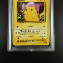 PSA 9 Pikachu 58/102 Pokemon Base Set 1999 Non Holo Graded Card - Image 3