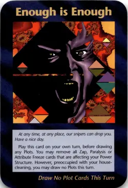 Enough is Enough Card INWO Illuminati New World Order Assassins Game 36/122 LP - Image 1