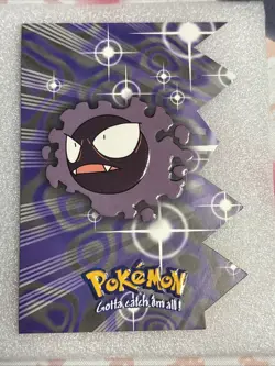 Topps Pokemon Card TV Animation Edition Series 2 Die Cut Gastly #EVO4 SCARCE! - Image 1