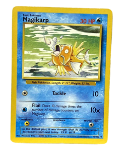 1999 magikarp 35/102 Vintage Pokemon Card Base Set 30HP Uncommon Basic Water - Image 1