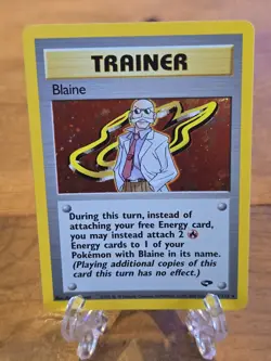 BLAINE 017/132 Gym Challenge Pokemon Card Holo Excellent Condition WOTC NM - Image 1