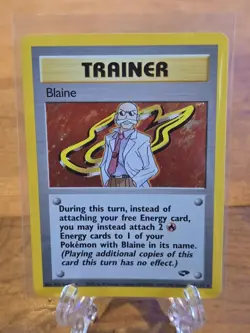 BLAINE 017/132 Gym Challenge Pokemon Card Holo Excellent Condition WOTC NM - Image 4
