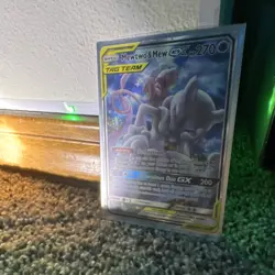 Pokemon Mewtwo & Mew GX SM191 TAG TEAM Promo Holo Card, SM Set, English - Image 1