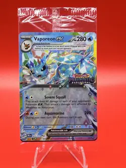 SEALED Vaporeon ex (Prismatic Evolutions Stamp) 023/131 Black Star Promo Pokemon - Image 1