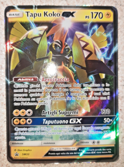 Pokemon - Tapu Koko GX Sun & Moon Black Star Promo SM33 Full Art Holo ITA 2016 - Image 1