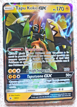 Pokemon - Tapu Koko GX Sun & Moon Black Star Promo SM33 Full Art Holo ITA 2016 - Image 2