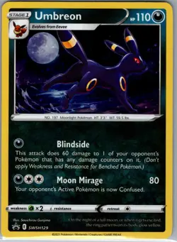 Umbreon - SWSH129 SWSH: Sword & Shield Promo Cards - Pokemon Card - NM - Image 1