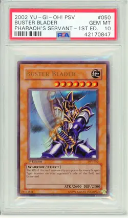 Buster Blader PSV-050 1st Edition Ultra Rare Yugioh PSA 10 *847 - Image 1