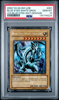 Blue Eyes White Dragon LOB-001 Ultra Rare Unlimited Yugioh PSA 10 *224 - Image 1