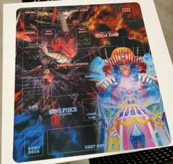 TAPPETINO 2 GIOCATORI ONE PIECE TCG 2 PLAYER OFFICIAL PROMO PLAYMAT BAGY SHANKS - Image 1