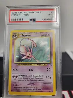 2001 Pokemon Espeon Holo Neo Discovery #1/75 PSA 9 MINT - Image 1