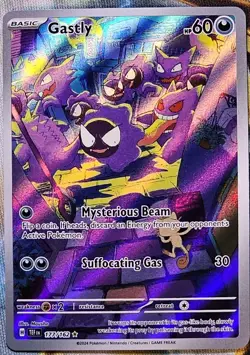 Pokemon TCG Gastly Illustration Rare IR Holo Card 177/162 Temporal Forces NM - Image 1