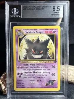 2000 Gym Challenge Unlimited #29 Sabrina’s Gengar - BGS 8.5 - Image 1