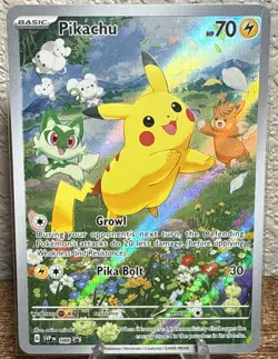 Pokemon Pikachu SVP 088 Scarlet & Violet Full Art Holo Black Star Promo NM - Image 1