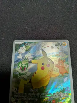 PIKACHU SVP 088 Scarlet & Violet Full Art Promo Pokemon Card Black Star Promo NM - Image 2