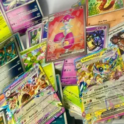 500 Pokemon Cards Bulk Lot - 1x IR,Full Art + 4x EX,V,VMAX + 80 Holo - NO ENERGY - Image 1