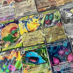 500 Pokemon Cards Bulk Lot - 1x IR,Full Art + 4x EX,V,VMAX + 80 Holo - NO ENERGY - Image 2