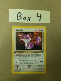 Rattata 66/82 - 1st Edition - TEAM ROCKET - VINTAGE WOTC POKEMON CARD - NM - Image 1