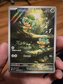 Pokemon TCG Pansage Illustration Rare Holo Black Bolt English Card 089/086 - Image 1