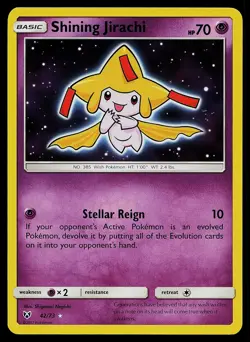Pokemon Card - Shining Jirachi Shining Legends 42/73 Shiny Holo Rare - Image 1