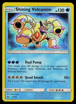 Pokemon Card - Shining Volcanion Shining Legends 27/73 Shiny Holo Rare - Image 1